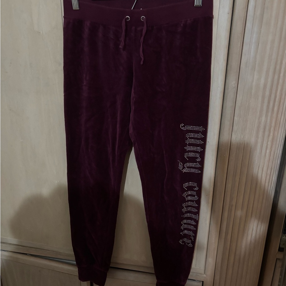 Juicy Couture Burgundy Velour Top